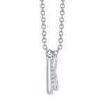 0.10CT 14K W/G DIAMOND PAVE NECKLACE - INITIAL K