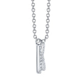 0.10CT 14K W/G DIAMOND PAVE NECKLACE - INITIAL K