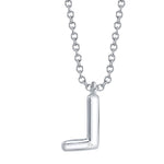 0.05CT 14K W/G DIAMOND PAVE NECKLACE - INITIAL L