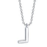 0.05CT 14K W/G DIAMOND PAVE NECKLACE - INITIAL L
