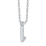 0.05CT 14K W/G DIAMOND PAVE NECKLACE - INITIAL L