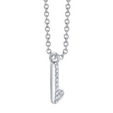0.05CT 14K W/G DIAMOND PAVE NECKLACE - INITIAL L