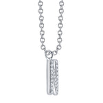 0.11CT 14K W/G DIAMOND PAVE NECKLACE - INITIAL N