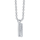 0.11CT 14K W/G DIAMOND PAVE NECKLACE - INITIAL N