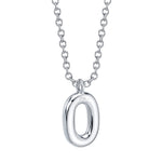 0.08CT 14K W/G DIAMOND PAVE NECKLACE - INITIAL O