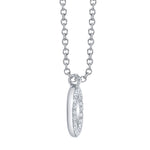0.08CT 14K W/G DIAMOND PAVE NECKLACE - INITIAL O