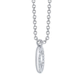0.08CT 14K W/G DIAMOND PAVE NECKLACE - INITIAL O