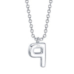 0.08CT 14K W/G DIAMOND PAVE NECKLACE - INITIAL P