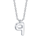 0.08CT 14K W/G DIAMOND PAVE NECKLACE - INITIAL P
