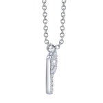 0.08CT 14K W/G DIAMOND PAVE NECKLACE - INITIAL P