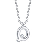 0.11CT 14K W/G DIAMOND PAVE NECKLACE - INITIAL Q