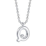 0.11CT 14K W/G DIAMOND PAVE NECKLACE - INITIAL Q