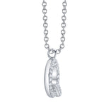 0.11CT 14K W/G DIAMOND PAVE NECKLACE - INITIAL Q