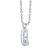 0.11CT 14K W/G DIAMOND PAVE NECKLACE - INITIAL Q
