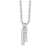 0.10CT 14K W/G DIAMOND PAVE NECKLACE - INITIAL R