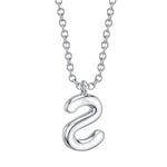 0.09CT 14K W/G DIAMOND PAVE NECKLACE - INITIAL S