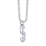 0.09CT 14K W/G DIAMOND PAVE NECKLACE - INITIAL S