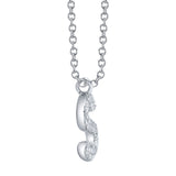 0.09CT 14K W/G DIAMOND PAVE NECKLACE - INITIAL S