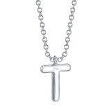 0.06CT 14K W/G DIAMOND PAVE NECKLACE - INITIAL T