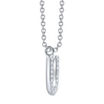 0.09CT 14K W/G DIAMOND PAVE NECKLACE - INITIAL U