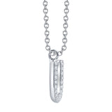 0.09CT 14K W/G DIAMOND PAVE NECKLACE - INITIAL U