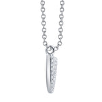 0.07CT 14K W/G DIAMOND PAVE NECKLACE - INITIAL V