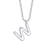 0.16CT 14K W/G DIAMOND PAVE NECKLACE - INITIAL W