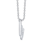 0.16CT 14K W/G DIAMOND PAVE NECKLACE - INITIAL W