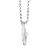 0.16CT 14K W/G DIAMOND PAVE NECKLACE - INITIAL W