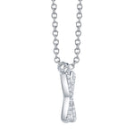 0.09CT 14K W/G DIAMOND PAVE NECKLACE - INITIAL X