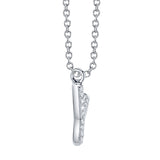 0.06CT 14K W/G DIAMOND PAVE NECKLACE - INITIAL Y