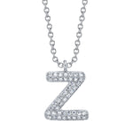 0.10CT 14K W/G DIAMOND PAVE NECKLACE - INITIAL Z