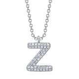 0.10CT 14K W/G DIAMOND PAVE NECKLACE - INITIAL Z