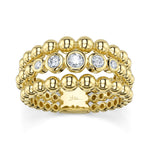 0.31CT 14K Y/G DIAMOND BEZEL RING