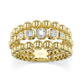 0.31CT 14K Y/G DIAMOND BEZEL RING