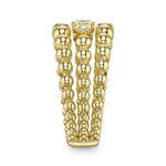 0.31CT 14K Y/G DIAMOND BEZEL RING