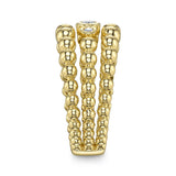 0.31CT 14K Y/G DIAMOND BEZEL RING