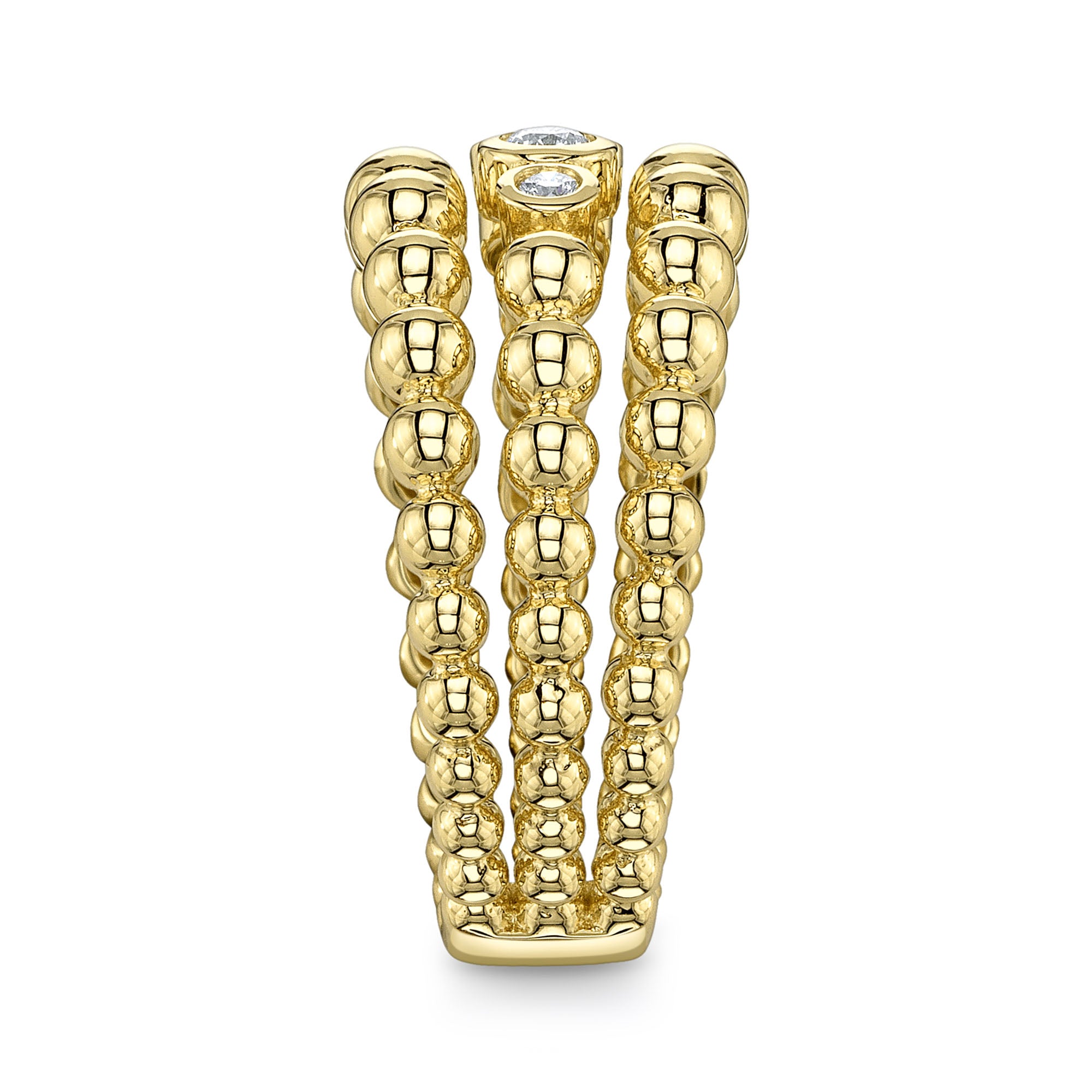 0.31CT 14K Y/G DIAMOND BEZEL RING