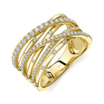 0.48CT 14K Y/G DIAMOND BRIDGE RING