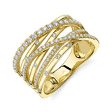 0.48CT 14K Y/G DIAMOND BRIDGE RING