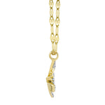 0.09CT 14K Y/G DIAMOND BUTTERFLY SPARKLE CHAIN NECKLACE