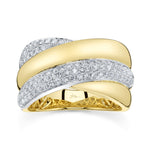 0.72CT 14K2T Y/W DIAMOND PAVE RING