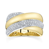 0.72CT 14K2T Y/W DIAMOND PAVE RING