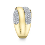 0.72CT 14K2T Y/W DIAMOND PAVE RING