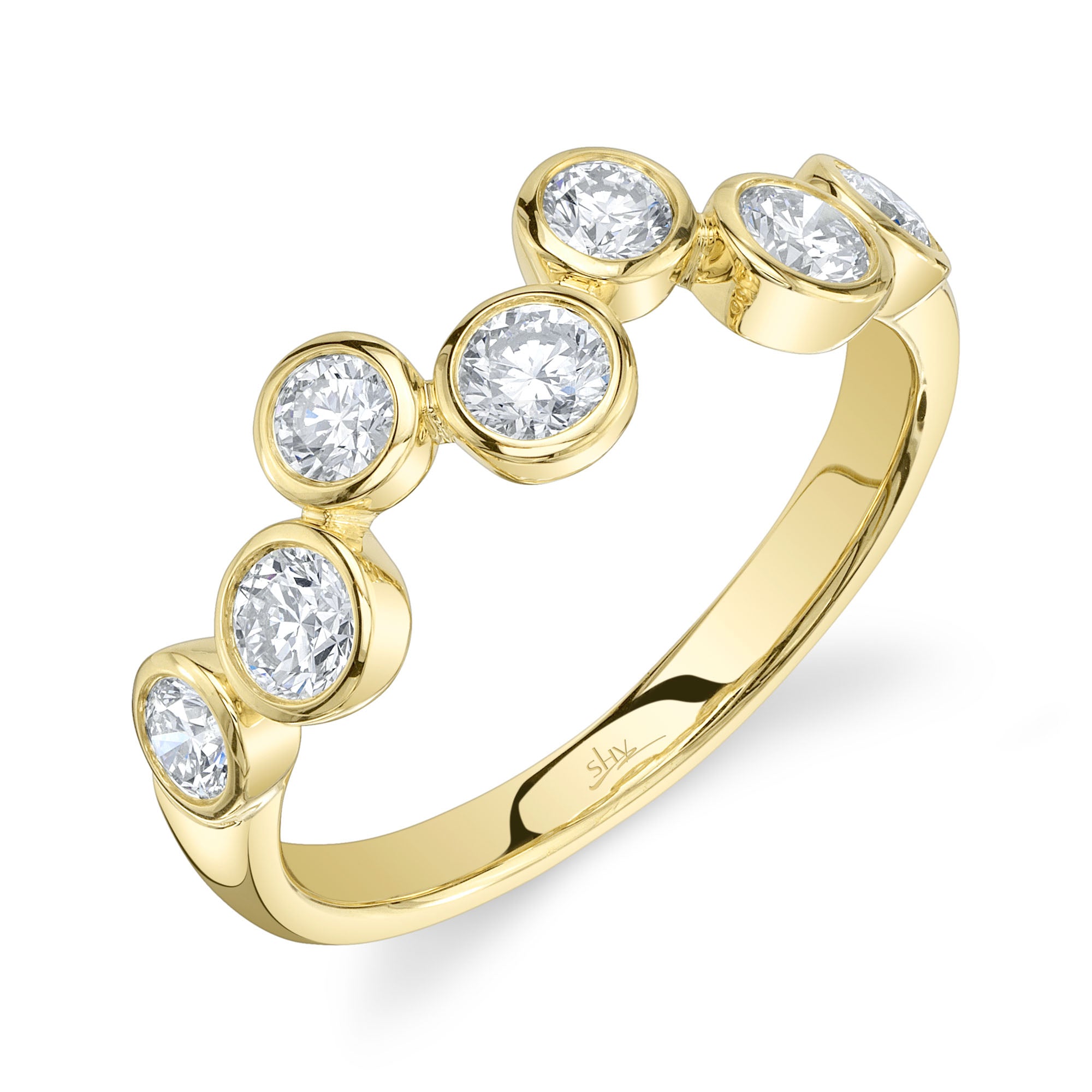 0.78CT 14K Y/G DIAMOND BEZEL RING