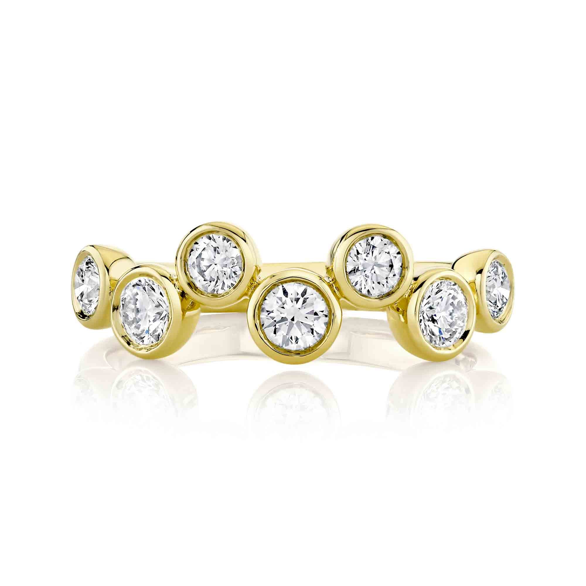 0.78CT 14K Y/G DIAMOND BEZEL RING