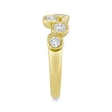0.78CT 14K Y/G DIAMOND BEZEL RING