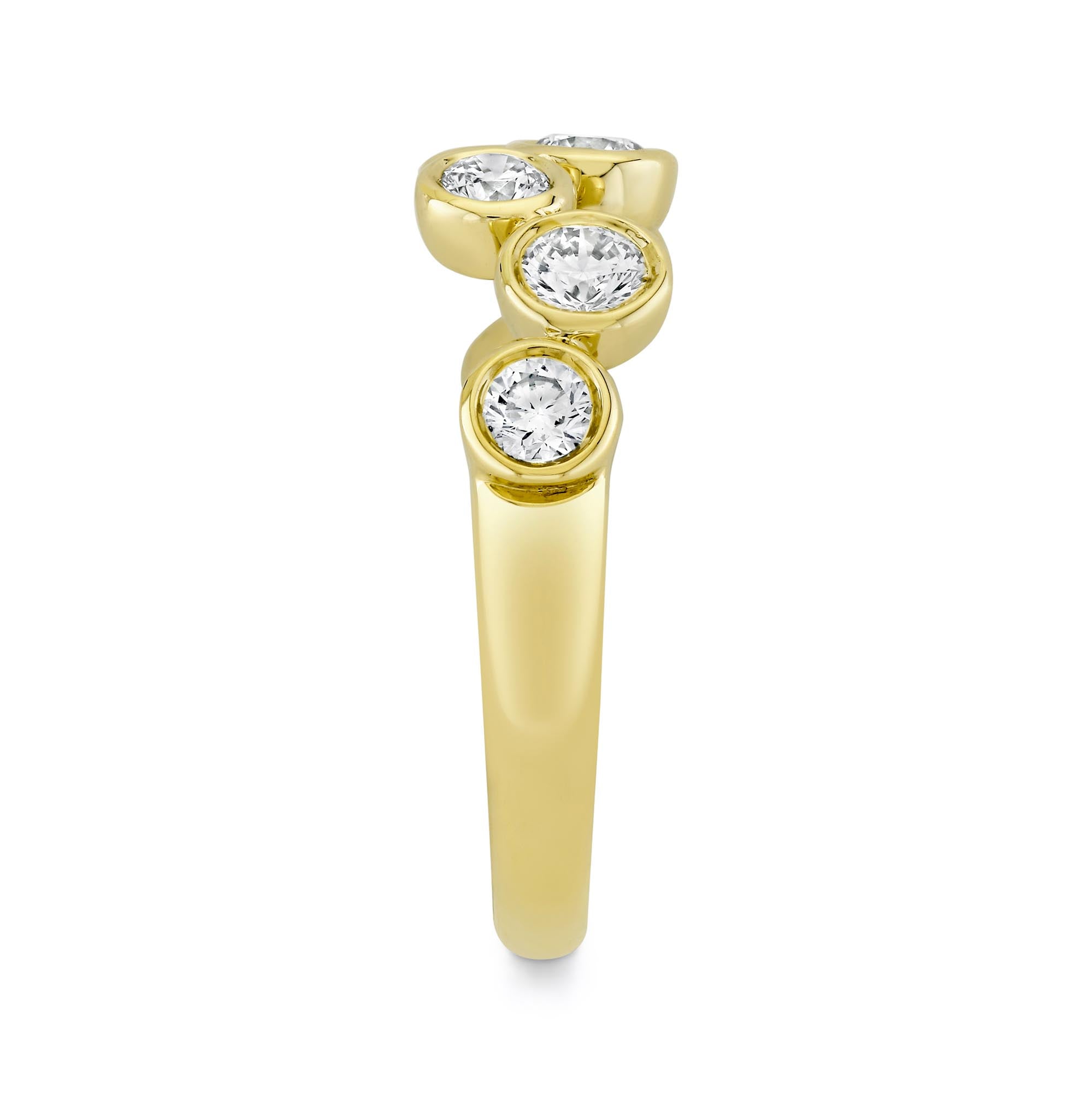 0.78CT 14K Y/G DIAMOND BEZEL RING