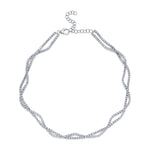 2.53CT 14K W/G DIAMOND TWISTED DOUBLE STRAND NECKLACE