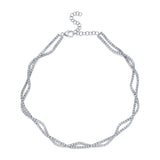 2.53CT 14K W/G DIAMOND TWISTED DOUBLE STRAND NECKLACE